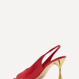 Studio Amelia Helix 90 Slingback in Scarlet Red