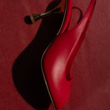 Studio Amelia Helix 90 Slingback in Scarlet Red