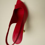 Studio Amelia Helix 90 Slingback in Scarlet Red