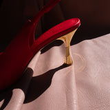 Studio Amelia Helix 90 Slingback in Scarlet Red