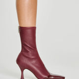 Studio Amelia Maverick Ankle Boot in Burgundy