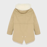 Yves Salomon Parka 72cm in Sable and Ivory