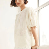 Zoe Kratzmann Gleam Top in Cream Broderie