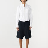 Bassike Pinpoint Classic Overshirt in White