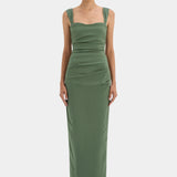 Sir Florent Balconette Gown in Forest Green