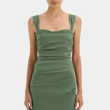 Sir Florent Balconette Gown in Forest Green