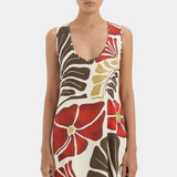 Sir Julietta Scoop Neck Maxi Dress in Fiorello Rosso