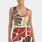 Sir Julietta Scoop Neck Maxi Dress in Fiorello Rosso