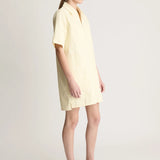 Lee Mathews Drill Mini Dress in Butter