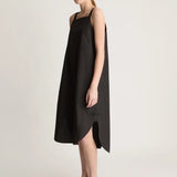 Lee Mathews Poplin Cami Dress in Black