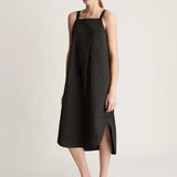 Lee Mathews Poplin Cami Dress in Black
