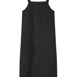 Lee Mathews Poplin Cami Dress in Black