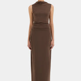Sir Matheo Draped Tank in Truffle