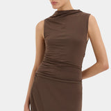 Sir Matheo Draped Tank in Truffle