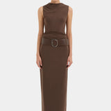 Sir Matheo Draped Tank in Truffle