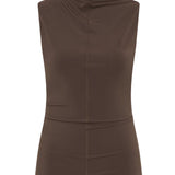 Sir Matheo Draped Tank in Truffle