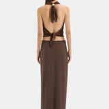 Sir Matheo Midi Skirt in Truffle