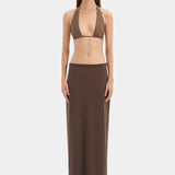 Sir Matheo Midi Skirt in Truffle