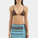 Sir Rioja Wrap Mini Skirt in Pacha Mineral Stripe