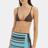 Sir Rioja Wrap Mini Skirt in Pacha Mineral Stripe