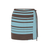 Sir Rioja Wrap Mini Skirt in Pacha Mineral Stripe