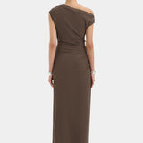 Sir Sol Off Shoulder Gown in Mocha