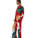 Muma World Murex Silk Pant in Red