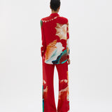 Muma World Murex Silk Pant in Red