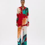 Muma World Murex Silk Pant in Red