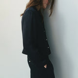 Sarah-Jane Clarke Tuxedo Jacket in Thunder
