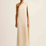 Olie Cape Dress | Oyster
