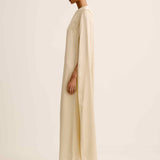 Olie Cape Dress | Oyster