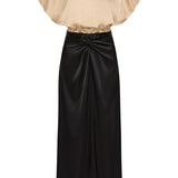 Esse Gilded Midi Dress in Black & Golden
