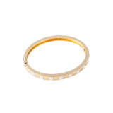 Fairley Crystal Pearl Bangle - Gold