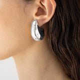 Nina Gordon Volume Hoop Large - Silver
