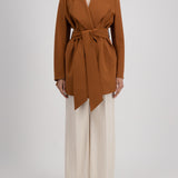 Harris Wharf Belted Clutch Jacket in Copper