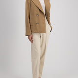 Harris Wharf Peacoat in Tan