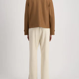 Harris Wharf Cropped Peacoat Light Pressed Wool - Toffee
