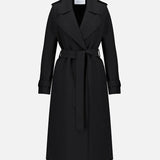 Double Vent Trench Coat Scuba | Black