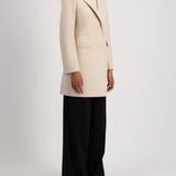 Harris Wharf Short Coat With Light Pressed Wool - Cream