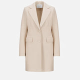 Harris Wharf Short Coat With Light Pressed Wool - Cream