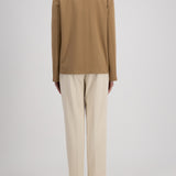 Harris Wharf Peacoat in Tan