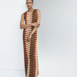 Ilio Nema Phoebus Crochet Maxi Dress