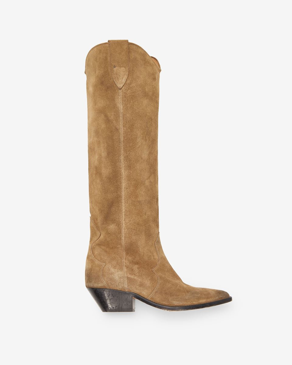 Isabel Marant Denvee Suede Leather Boots - Taupe