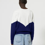 Isabel Marant Houston Two-Tone Logo Sweatshirt - Light Blue