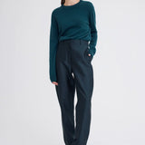 Novel Silk Wool Pant | Bavaria Green