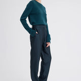 Novel Silk Wool Pant | Bavaria Green