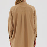 LMND Chiara Long Sleeve Shirt Classic in Toffee