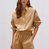 LMND Chiara Long Sleeve Shirt Classic in Toffee