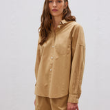LMND Chiara Long Sleeve Shirt Classic in Toffee